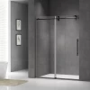 TZO FRAMELESS GLASS SHOWER SLIDING DOOR WITH MATTE BLACK HARDWARE 60IN X 77IN 5656212-6077-MB -Lumber Hardware Store adyxcvbqtlfkh7xufn23