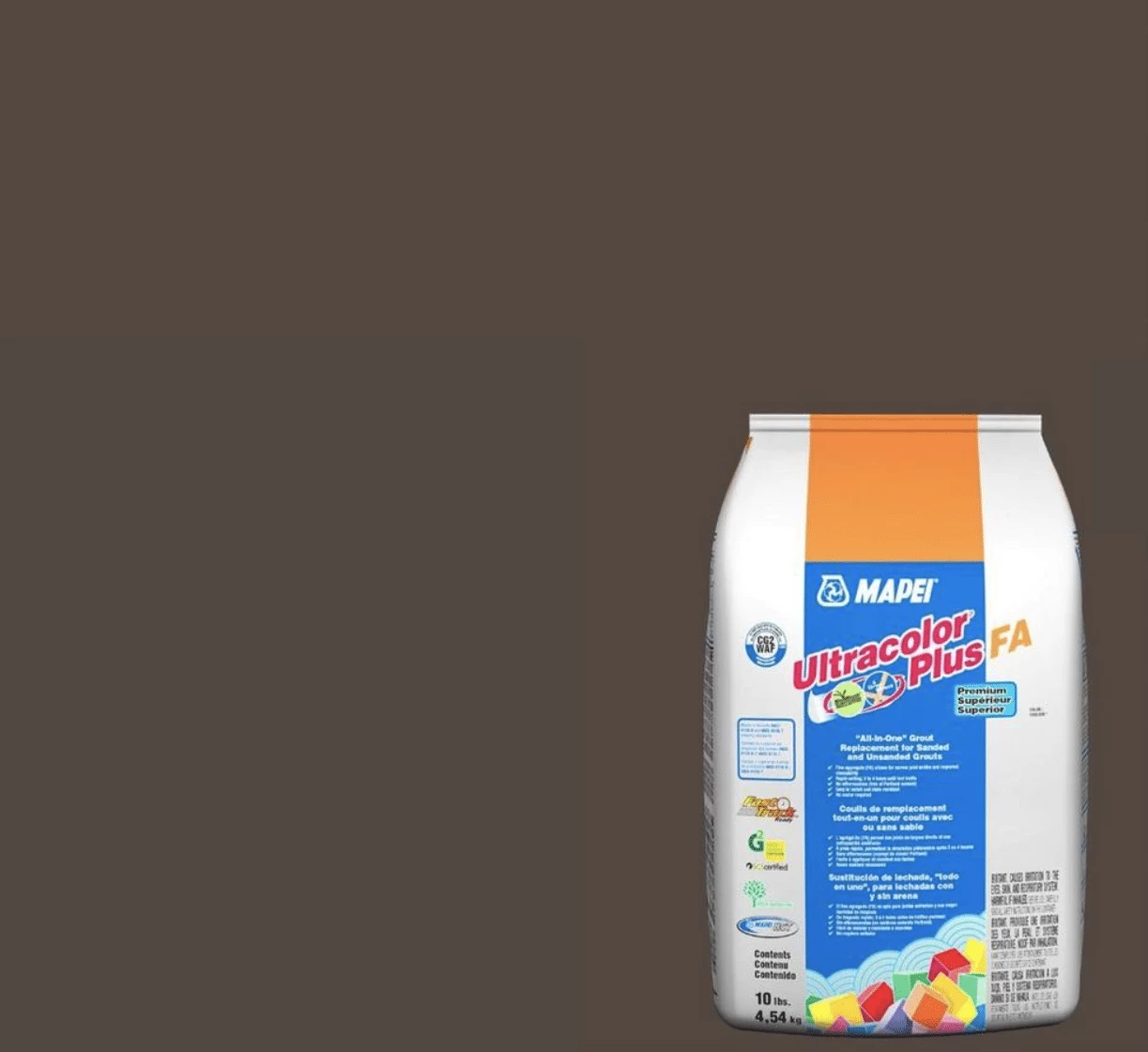 MAPEI ULTRACOLOR PLUS FA CHOCOLATE #5007 4.54KG/10LB 3 MAPEI ULTRACOLOR PLUS FA CHOCOLATE #5007 4.54KG/10LB