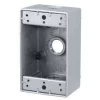 RED DOT S105CN OUTDOOR RECT BOX 3X3/4 HOLE SILVER