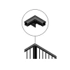 NUVO IRON BLCPC90 Black In-Line 90° Post Cap – Used On A Corner Post To Create A Smooth Continuous Line Railing. Screws Included. -Lumber Hardware Store ebaeqjs31vxssczwk1ih