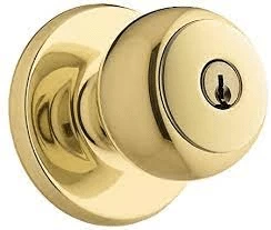 WEISER GAC331F3BP LOCK PRIVACY FAIRFAX KNOB POLISHED BRASS (D)
