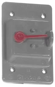 THOMAS & BETTS WPCV-TOG-G 1 GANG WP COVER TOGGLE SWITCH GREY
