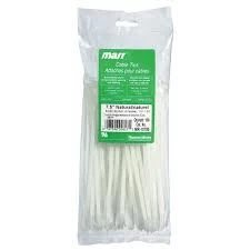 MARR MR-10700 7.5 IN NATUR 50LB CABLE TIE BAG/100