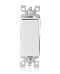 LEVITON 05601 WH DEC ROCK SW SP 15A120/277VAC – 10 PACK