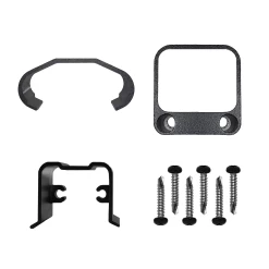 NUVO IRON BLTBREB Black Rail End Bracket. Comes With 1 Top And 1 Bottom Bracket Per Package. Screws Included.