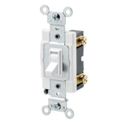 LEVITON 54501 WH SW TGL SP 15A120/277VAC