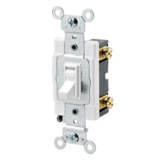 LEVITON 54501 WH SW TGL SP 15A120/277VAC 3 LEVITON 54501 WH SW TGL SP 15A120/277VAC