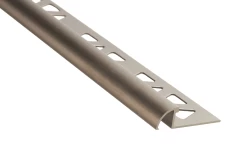 PROVA CM2251STI08 ROUND TILE EDGE – SATIN TITANIUM (STI) – 3/8 IN. (10 MM) X 8 FT.