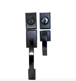 100466 TOUGH GUARD DOOR LOCK GRIP SQUARE S MATTE BLACK (ZINC ALLOY)