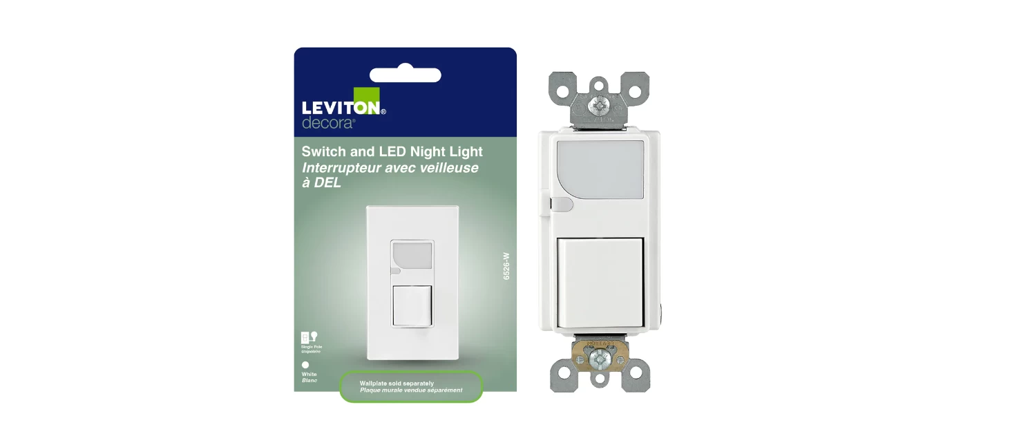 LEVITON 06526-742 DECORA SWITCH W/PILOT LIGHT, WHITE 3 LEVITON 06526-742 DECORA SWITCH W/PILOT LIGHT, WHITE