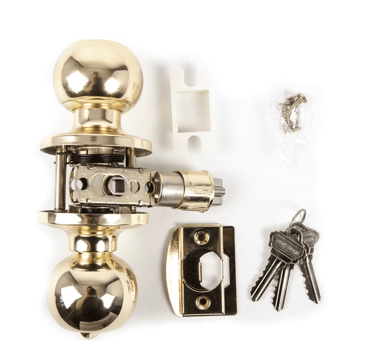 100105 TOUGH GUARD DOOR LOCK KNOB POLISHED BRASS 3 100105 TOUGH GUARD DOOR LOCK KNOB POLISHED BRASS