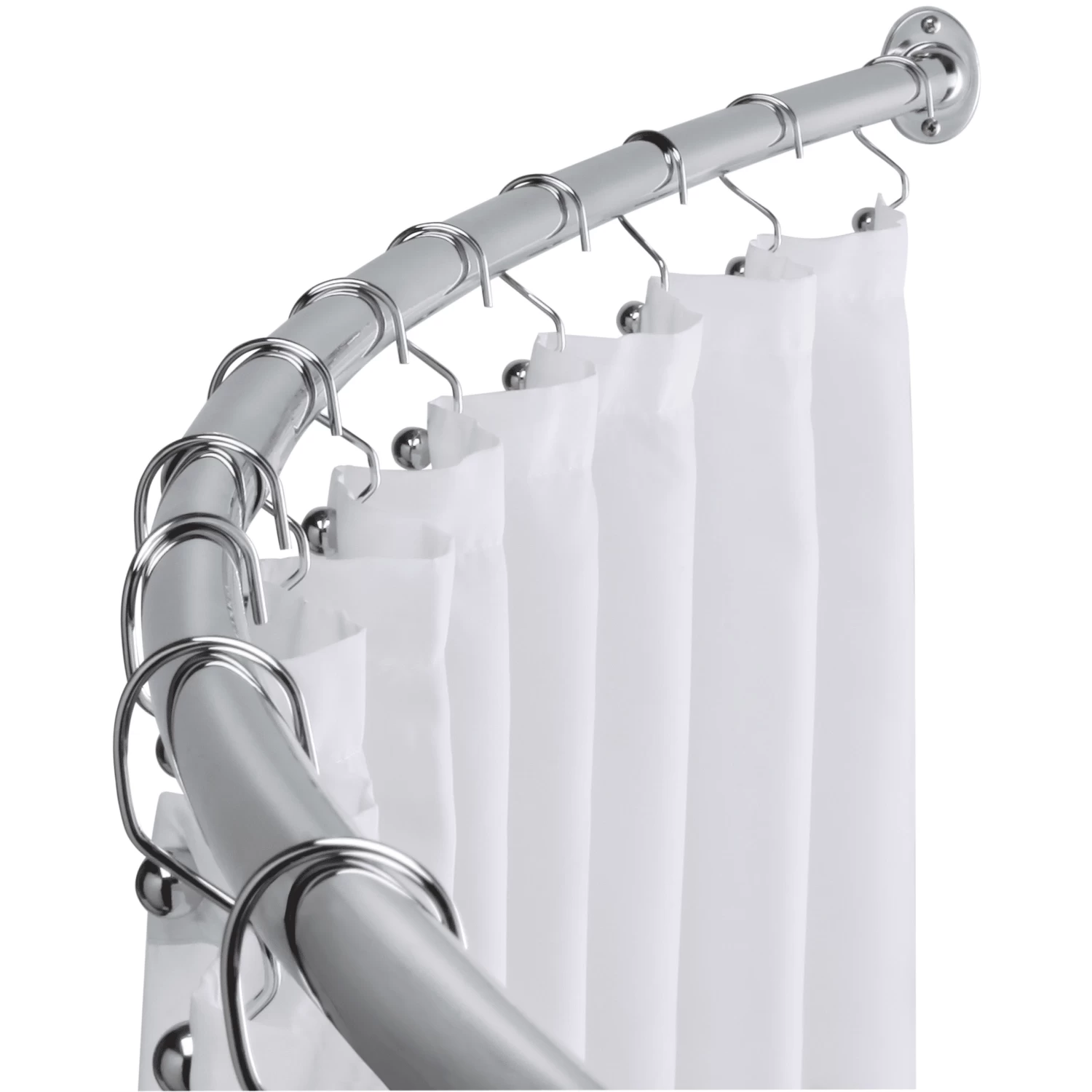 TAYMOR 02-D9688 ADJUSTABLE CURVED SHOWER CURTAIN ROD CHROME 3 TAYMOR 02-D9688 ADJUSTABLE CURVED SHOWER CURTAIN ROD CHROME