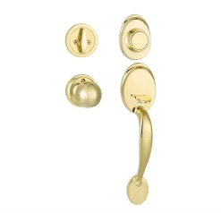 100480 TOUGH GUARD DOOR LOCK GRIP TEARDROP POLISHED BRASS