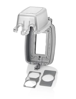 LEVITON 05980 CL RAINTIGHT COVER VERTI GFCI/DUP/SGL