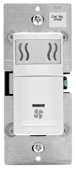 LEVITON IPHS5 WH HUMID SENSOR/FAN CTRL INC /CFL/LED SP
