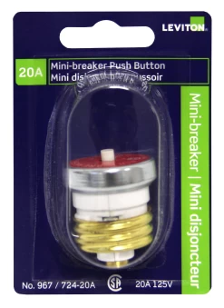 LEVITON 00967 MINI BREAKER FUSE 20AMP