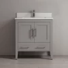 SHERWOOD SOLID WOOD VANITY SW-23-30-CG CASHMERE GREY CABINET WITH WHITE QUARTZ TOP 30IN (W) X 22IN (D) X 33IN (H) -Lumber Hardware Store pa2rwrcqnh62m6zial88