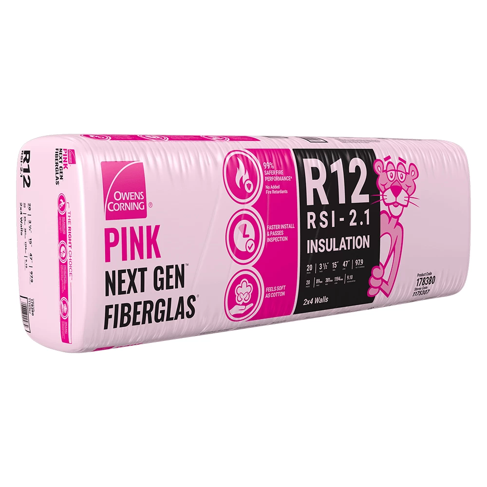 OWENS CORNING R-12 2X4 WOOD STUD 15 INCH NEXT GEN FIBERGLASS INSULATION 15IN X 47IN X 3 1/2IN (97.9 SF) 4 OWENS CORNING R-12 2X4 WOOD STUD 15 INCH NEXT GEN FIBERGLASS INSULATION 15IN X 47IN X 3 1/2IN (97.9 SF) - Image 2