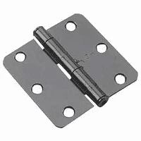 ONWARD 2820NBB B.HINGE 1/4”R.3”X3” BR.NKL (2)