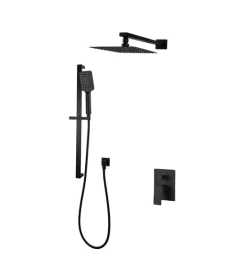 KODAEN F54123MB MADISON PRESSURE BALANCED SHOWER SYSTEM TWO WAY MATTE BLACK