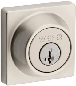 WEISER 9SSD94710-024 DEADBOLT SINGLE CYL SQUARE SATIN NICKEL
