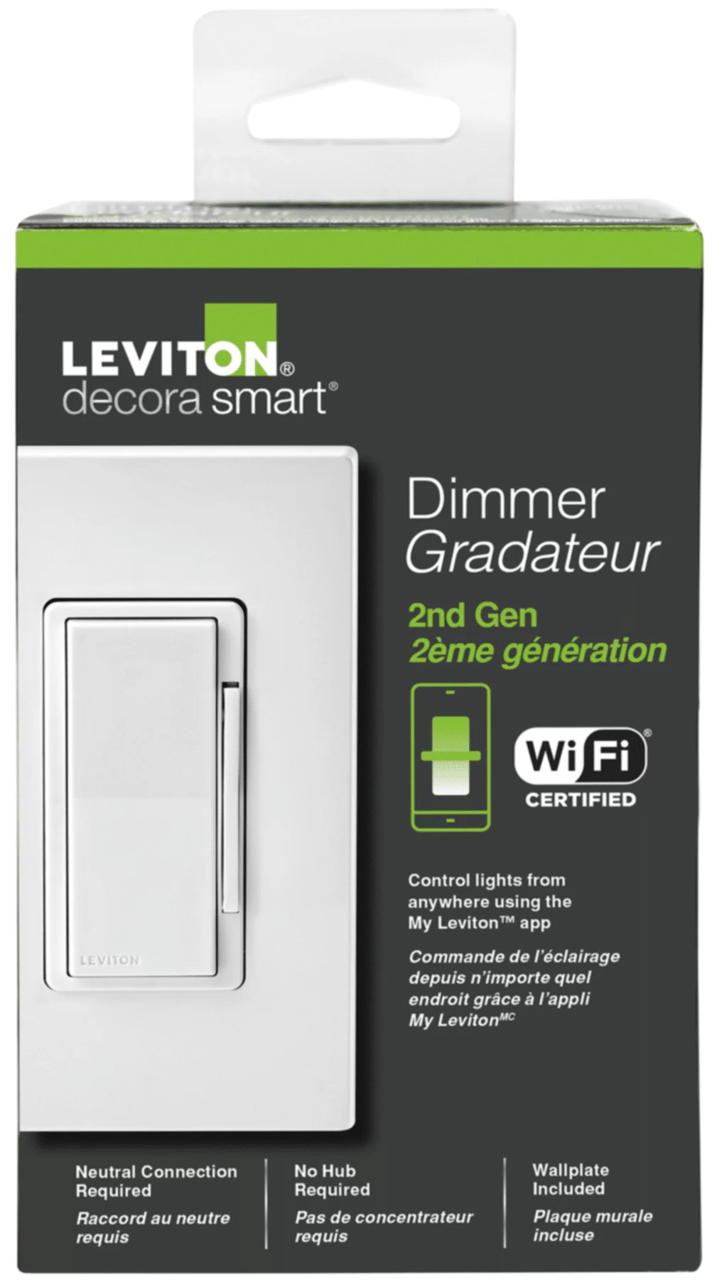LEVITON D26HD WH DECORA SMART WI-FI 600W DIMMER 3 LEVITON D26HD WH DECORA SMART WI-FI 600W DIMMER