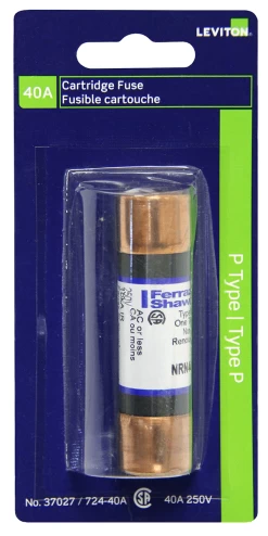 LEVITON 37027 FUSE CRTG P RATED 40A250V