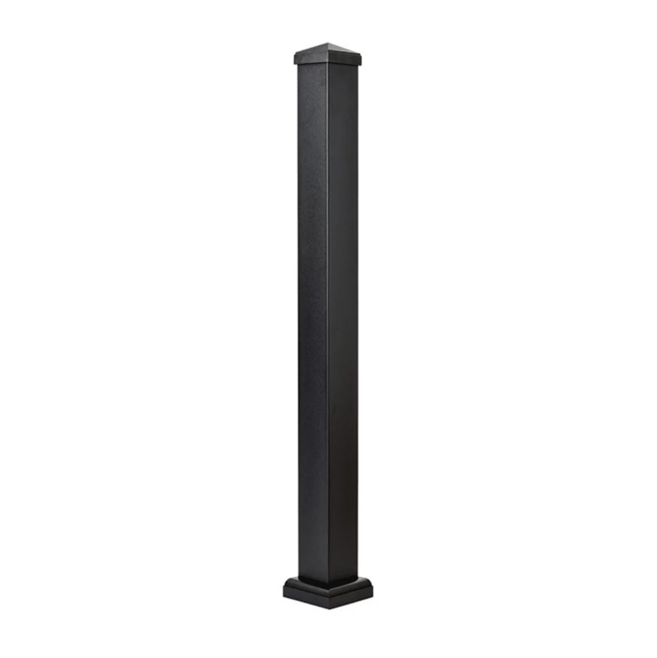 NUVO IRON BLPOP39 Black Surface Mount Post For Aluminum Railing. 3”x3”x39 3/4”. Used For 36” High Railing And When Used With Inline Post Cap 42” High Railing. Comes With Post Cap And Post Skirt 3 NUVO IRON BLPOP39 Black Surface Mount Post For Aluminum Railing. 3”x3”x39 3/4”. Used For 36” High Railing And When Used With Inline Post Cap 42” High Railing. Comes With Post Cap And Post Skirt