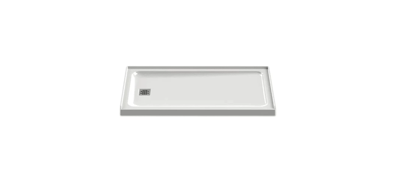 MAAX OLYMPIA 60L X 32W X 3H RECTANGULAR LEFT-DRAIN SHOWER BASE IN WHITE ACRYLIC 3 MAAX OLYMPIA 60L X 32W X 3H RECTANGULAR LEFT-DRAIN SHOWER BASE IN WHITE ACRYLIC