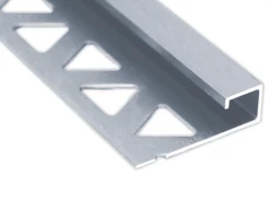 PROVA CM2352SCA08 SQUARE TILE EDGE – SATIN CLEAR ANODIZED (SCA) – 1/2 IN. (12.5 MM) X 8 FT.