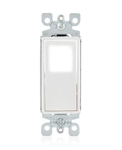 LEVITON L5611-732 LIGHTED DECORA SWITCH SINGLE POLE WHITE