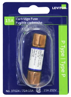LEVITON 37024 FUSE CRTG P RATED 15A250V
