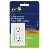 LEVITON GFTR1 WH ST TMP RES GFCI 15A125V W/NYLON WP 2 LEVITON GFTR1 WH ST TMP RES GFCI 15A125V W/NYLON WP -Lumber Hardware Store unuznoablkjhs968bpsp