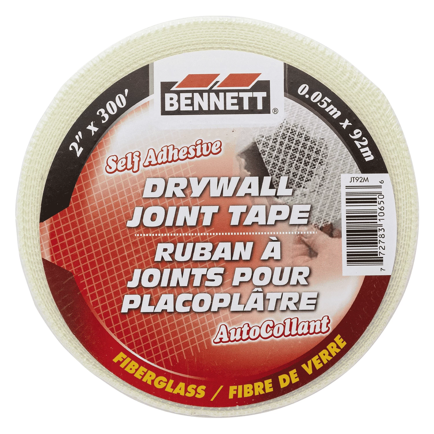 BENNETT JT 92M Fiberglass Mesh Tape 300′ 3 BENNETT JT 92M Fiberglass Mesh Tape 300′