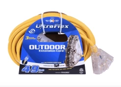 140051 EXTENSION CORD SJTW 12/3 50FT 3-OUTLET