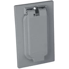 RED DOT S306E GFCI RECPT COVER VERTICAL SILVER