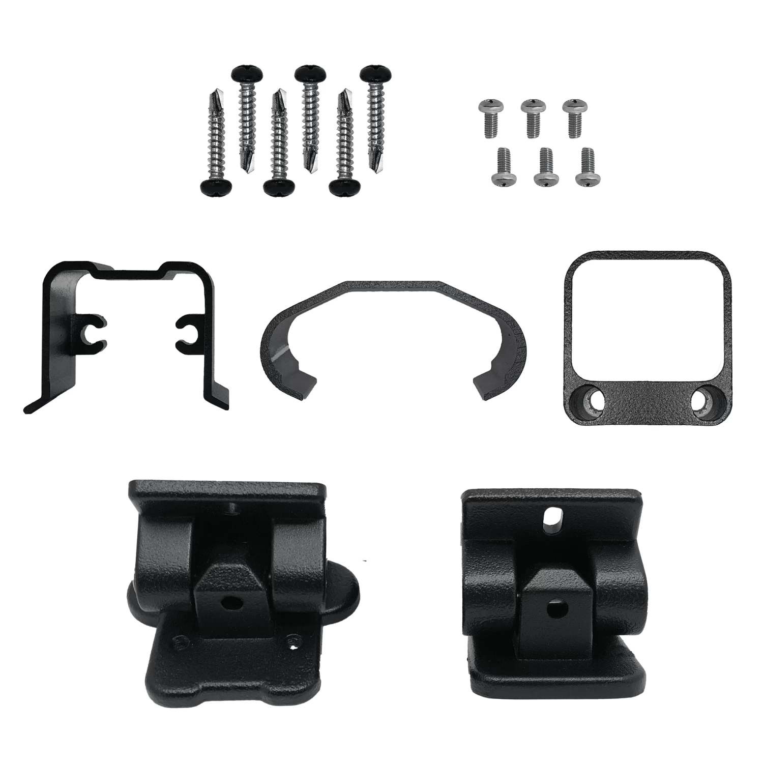 NUVO IRON BLTBRSB Black Universal Swivel Bracket. Comes With 1 Top And 1 Bottom Bracket Per Package. Screws Inc. 3 NUVO IRON BLTBRSB Black Universal Swivel Bracket. Comes With 1 Top And 1 Bottom Bracket Per Package. Screws Inc.