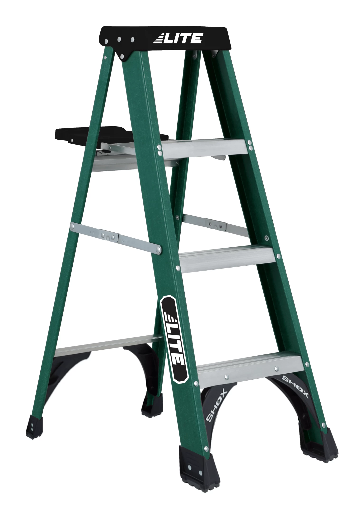 LOUISVILLE 4′ FGLASS GR2 STEP W/ PAIL TRAY 3 LOUISVILLE 4′ FGLASS GR2 STEP W/ PAIL TRAY