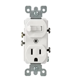 LEVITON 05225 WH COMB SW SP/REC 2PO3WI 15A120V 15A125V