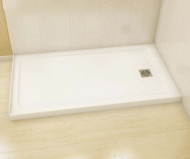 MAAX OLYMPIA 60L X 32W X 3H RECTANGULAR LEFT-DRAIN SHOWER BASE IN WHITE ACRYLIC 6 MAAX OLYMPIA 60L X 32W X 3H RECTANGULAR LEFT-DRAIN SHOWER BASE IN WHITE ACRYLIC - Image 4